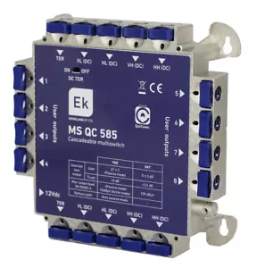 MS QC 585 5-8 Multiswitch 4K Multischalter SAT Verteiler 1 Satellit 8 Teilnehmer - Imagen 1 de 5
