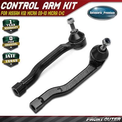 Extremo de barra de amarre exterior delantero izquierdo y derecho para Nissan Micra 2003-2010 Micra C+C 05-23 Foto 1 de 4