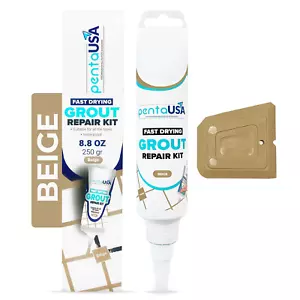Tile Grout Repair Kit - Beige Grout Filler, Triple Protection, Fast Drying Formu - Picture 1 of 8
