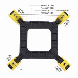 Backplate Bracket Holder for PC CPU Cooling Fan Intel LGA 775 1150 1155 1700 - Picture 1 of 7