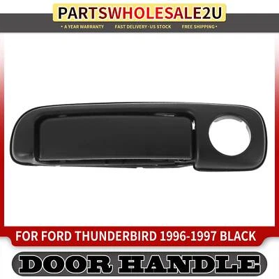 Maçaneta externa preta para motorista dianteiro LH com orifício de fechadura para Ford Mercury Cougar - Imagem 1 de 4