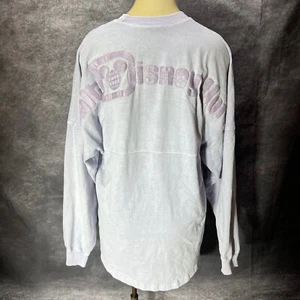 Disney World Spirit Jersey Womens S Lavender Lilac Purple Glitter Long Sleeve - Picture 1 of 11