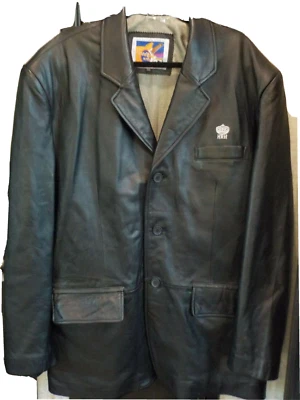 Vtg Hard Rock Hotel & Casino Real Leather Jacket Fully Lined Black Mens Size XL - Image 1 of 4