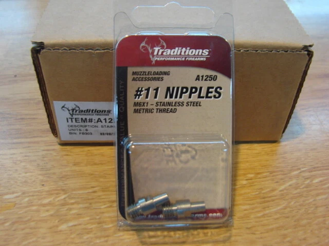 Traditions Pack de 2 Pezones #11 M6x1 Rosca Métrica A1250 NUEVO Foto 1 de 1