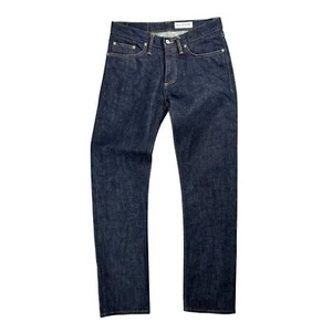 Gustin California Slim Raw Selvedge Denim Jeans Cotton Blue Men Size 31 - Picture 1 of 7