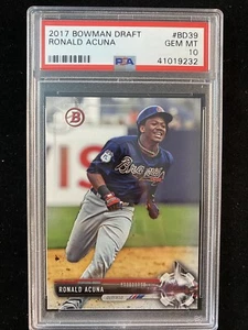 2017 Bowman Draft Ronald Acuna Jr RC #BD39 PSA 10 - Picture 1 of 1