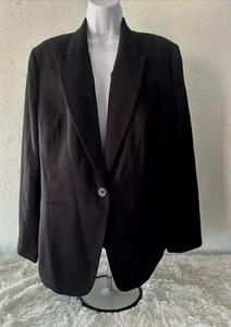 Chicos Blazer schwarz Größe 2 US L Einknopf - Bild 1 von 7
