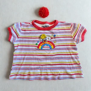 ~GUC~ Girl’s Rainbow Bright Crop Top Shirt Size 8 / Medium ~ Super Cute! - Picture 1 of 3
