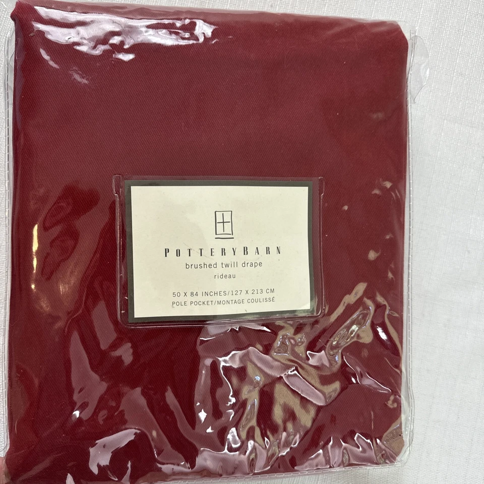 Pottery Barn Brushed Twill Curtain Panel 50"x84" Drape 1 Panel Lined - Image 1 of 4