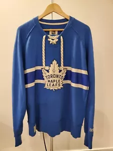 Vintage CCM Toronto Maple Leafs Jersey Sweater Pull Over Medium Laces NHL Blue - Picture 1 of 5