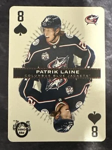 2021-22 O Pee Chee Playing Cards 8 Spades Patrik Laine Columbus Blue Jackets - Picture 1 of 2
