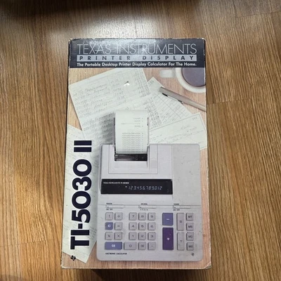 Vintage Texas Instruments TI-5030 II Printer Display Calculator New Open Box  - Image 1 of 4
