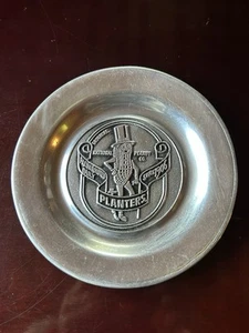 VTG 1983 Limited Ed. 1864/2000 Planters Mr. Peanut Pewter Saucer by Wilton - Picture 1 of 5
