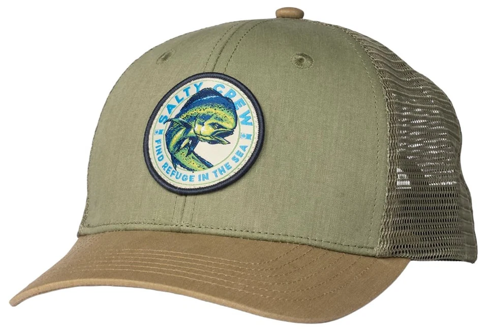 Salty Crew Mahi Club Trucker Hat - Four Leaf Clover - New - Image 1 of 1
