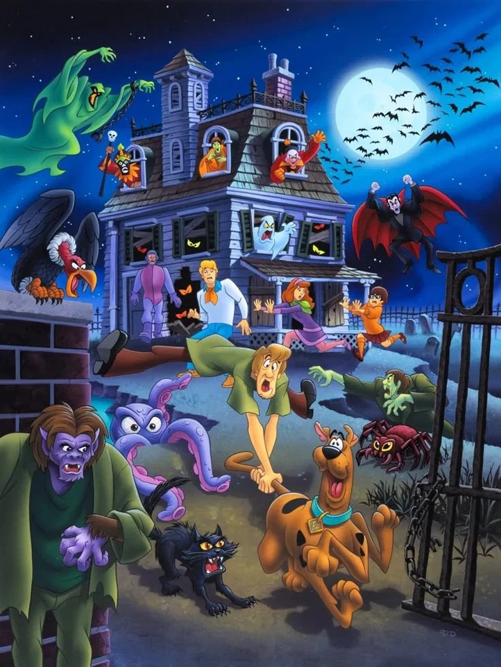 Scooby Doo: House Swarming Litho-Shaggy, Velma, Daphne, Fred Foto 1 de 1