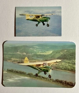 Vintage 1953 Piper Tri-Pacer Aircraft Advertising Postcard & PIPER Business Card - Picture 1 of 2