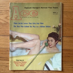 Ace Magazine Men Of Distinction March 1965 Vintage 1960s Pinup Cheesecake RARE - Picture 1 of 3