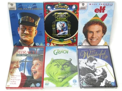 Christmas Films DVD Bundle X 6 Elf The Polar Express The Grinch Films New Sealed - Image 1 of 4