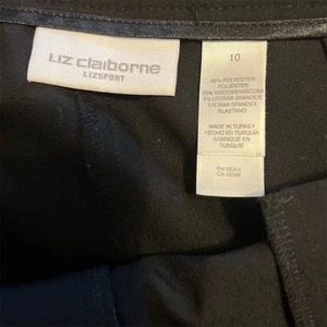 Pantalones de vestir negros de pierna recta para mujer Liz Claiborne talla 10 ropa de trabajo - Imagen 1 de 9