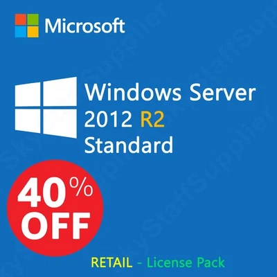 Microsoft Windows Server 2012 R2 STANDARD 64 Bit License | Same-day Shipping - Image 1 of 4