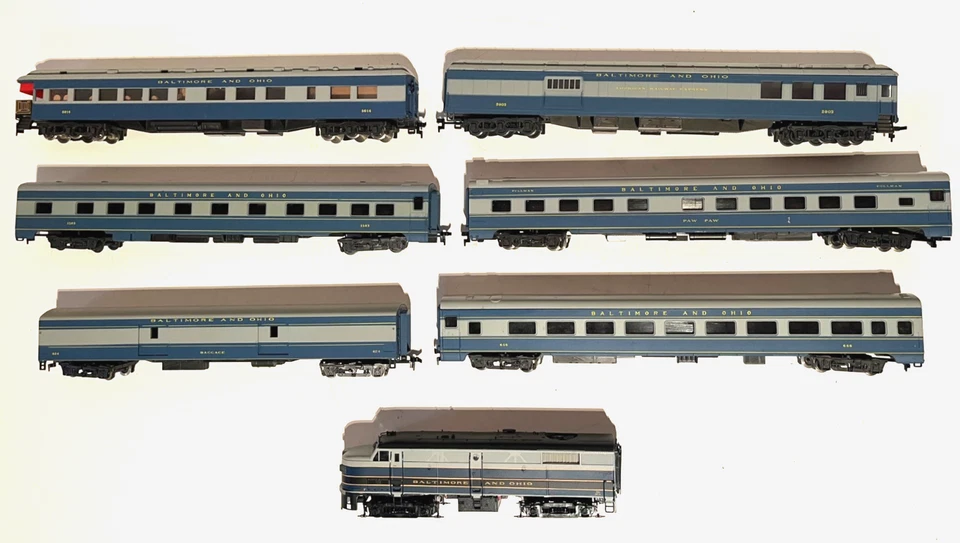 Coches de pasajeros HO 6 Baltimore y Ohio B&O AHM/Rivarossi - Proto2000 Alco Loco Foto 1 de 4