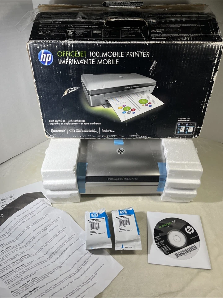 HP OfficeJet 100 Mobile Printer Bluetooth CN551A - Never Used - OPEN BOX - Image 1 of 4