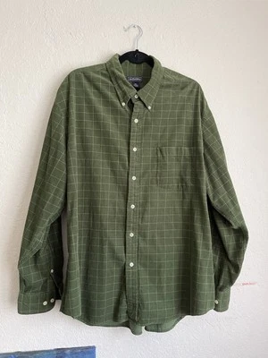 Saddlebred Button Down Green Corduroy Long Sleeve Shirt XXL - Image 1 of 4