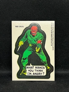 1976 Topps Marvel Comic Book Heroes Stickers Red Skull You Think I'm Angry? - Picture 1 of 2
