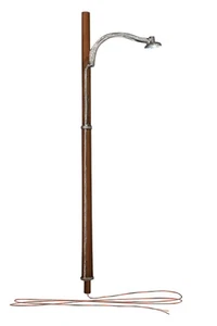 NEW Woodland N Scale Wooden Pole Street Lights JP5638 - Picture 1 of 1