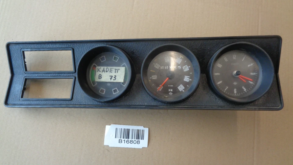 Opel Kadett B  Coupe Caravan Tacho Kombiinstrument Tachometer 160 km/h mit Uhr - Bild 1 von 4
