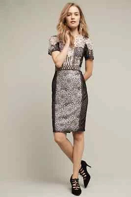 NWT Beguile by Byron Lars Lace Melange Sequin Pencil Sheath Dress 12 - Image 1 of 4