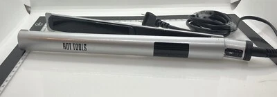 Hot Tools Pro Signature cabelo digital cerâmica ferro liso sedoso, 1 polegada prata  - Imagem 1 de 4