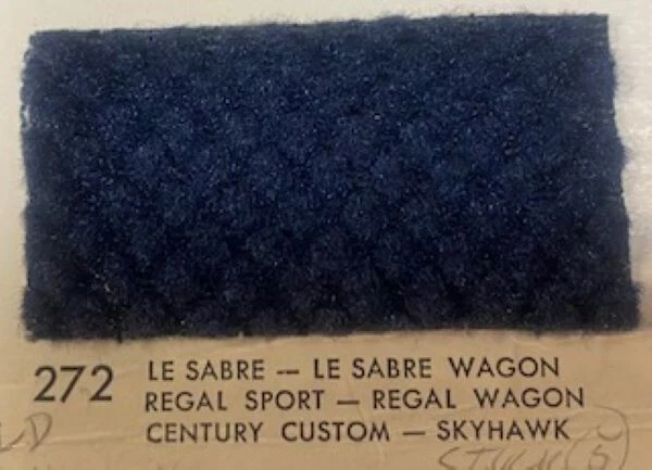 1982 Buick Le Sabre Regal Century Custom GM Auto Seat Cloth Detroit 272 Brandon Foto 1 de 1