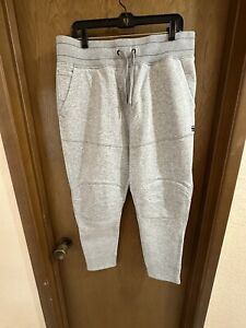 G Star Raw Jogger Sweatpants Sz Lrg 3D Tapered Fit Gray, Ankle Zip 5621