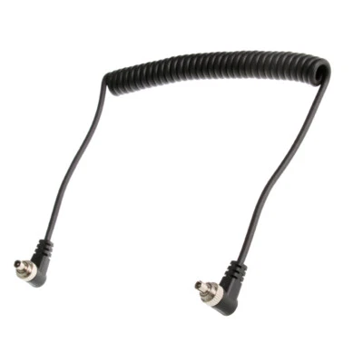Male to Male M-M FLASH PC Sync Spring Cable Cord Screw Lock  for PIXEL TR-331RX - Image 1 of 4