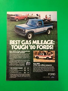 1980 FORD PICK UP TRUCK ORIGINAL VINTAGE PRINT AD ADVERTISEMENT 1 PAGE - Picture 1 of 1