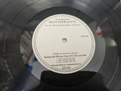 Branka Musulin Piano Mendelssohn Sonatas TEST Pressung  DGG SLPM 135129 ED1 - 69 - Bild 1 von 4