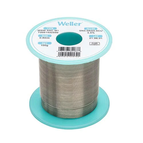 Fio de solda Weller T0051402599 WSW SAC M1, 0,8mm, 100g - Imagem 1 de 1