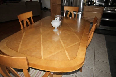 Thomasville Burled Ash Dining table from the Bogart Luxe Collection  *RARE* - Image 1 of 4