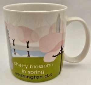 2007 Starbucks Cherry Blossom Spring Washington DC Ceramic Coffee Mug Cup 18 oz - Picture 1 of 9
