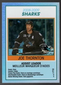 2009-10 Joe Thornton O-Pee-Chee Hockey Assist Leader Rainbow Sharks TC25 - Picture 1 of 2