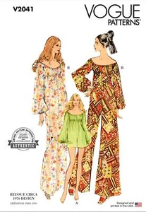 Schnittmuster Damenoverall aus den 70er Jahren Vogue v2041 34-48 - Bild 1 von 5