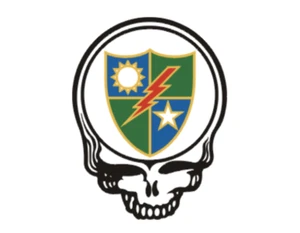 4" 75th rangers skull green blue army sticker decal usa made - Picture 1 of 1