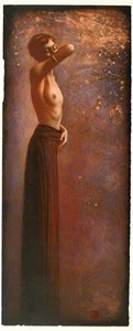 WILLI KISSMER - Sternenlicht1993- Hand overpainted Original Color Etching signed - Picture 1 of 2