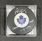 Peter Ing Signed Leafs Hockey Puck - "Gretzky Penalty Shot 1-5-1991" Inscription