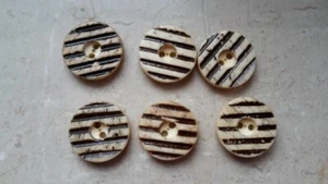 6 Trachtenknöpfe Hirschhorn Optik, 23 mm - Bild 1 von 5