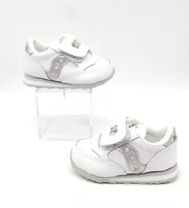 Saucony Baby Jazz Hook & Loop 4.5M Sneakers Grey White Little Kids Shoes + Bonus - Picture 1 of 22