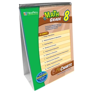 NewPath Learning Math Skills Curriculum Mastery Flip Chart, 10 Pages, Grade 8 - Picture 1 of 1