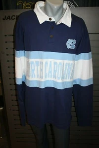 Polo de rugby Mitchell und Ness NORTH CAROLINA azul blanco nuevo NCAA - Imagen 1 de 6