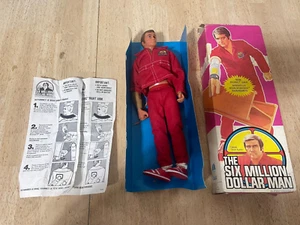 THE SIX MILLION DOLLAR MAN COL. STEVE AUSTIN Toy Vintage RARE BILINGUAL BOX - Picture 1 of 19